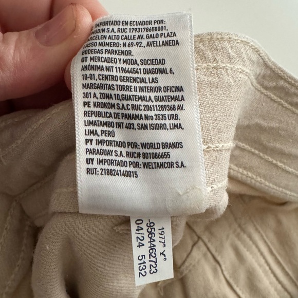 American Eagle Dreamy Drape Linen-Blend Baggy Wide-Leg Cargo Pants Size 0 - Picture 6 of 16